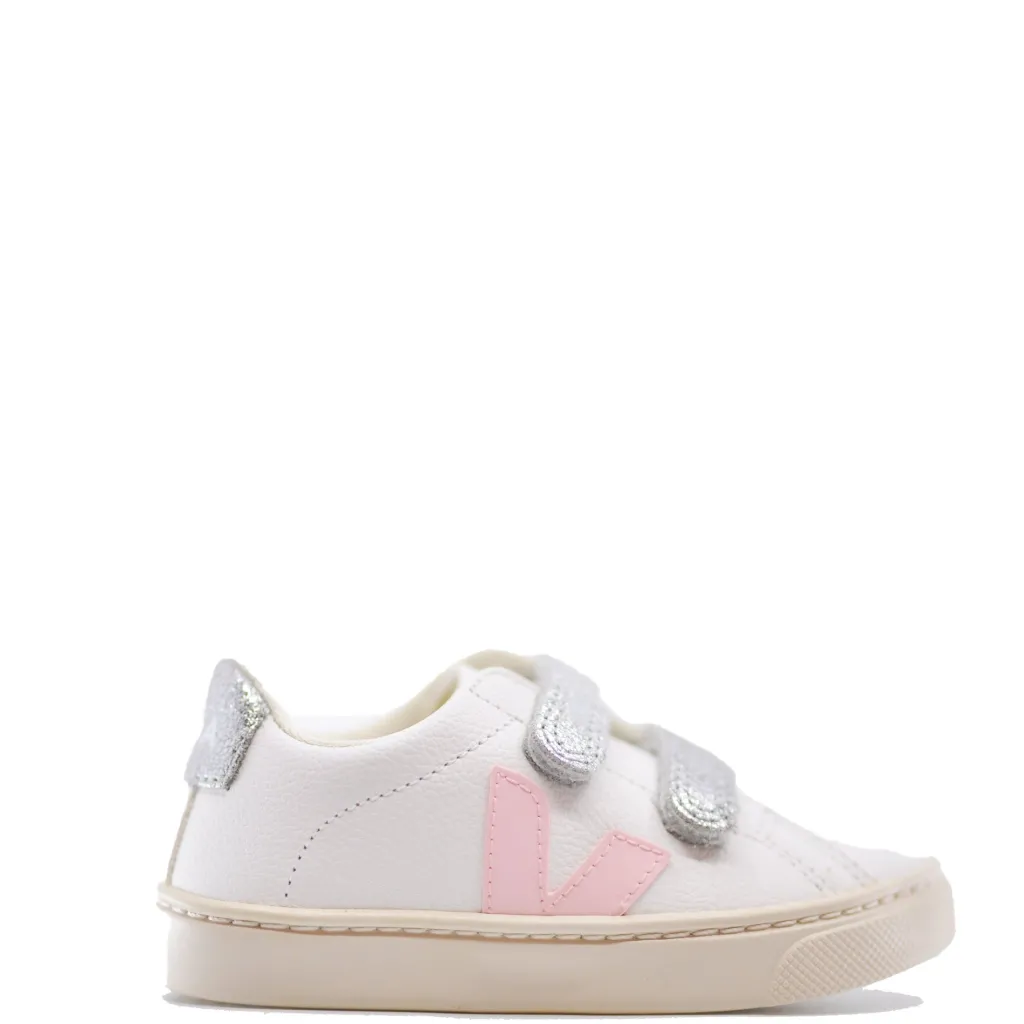 Veja White Petale Silver Velcro Sneaker Outlet