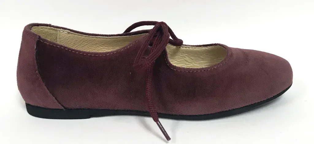 Zapeti Rose Velvet Lace Shoe New