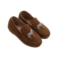 Zeebra Siberian Tan Suede Logo Loafer Best