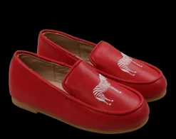 Zeebra Strawberry Red Logo Loafers Sale